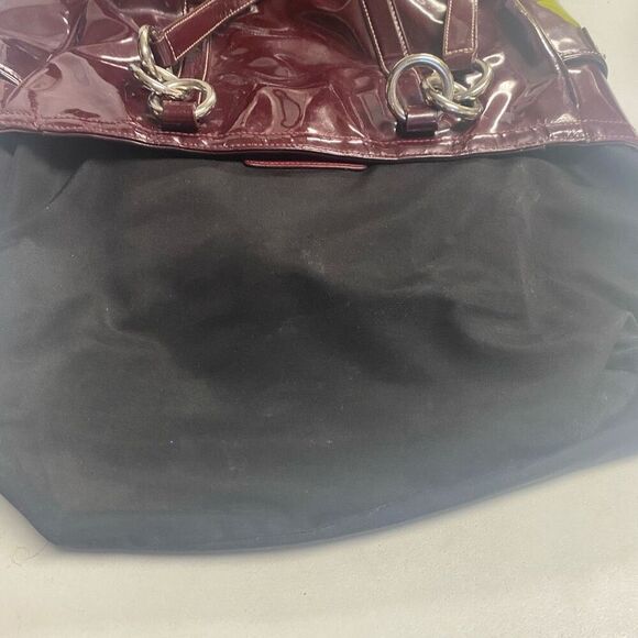 COACH F12838 Burgundy Patent Leather Tote Shoulder Bag SEE DESCRIPTION Vintage - Picture 11 of 14